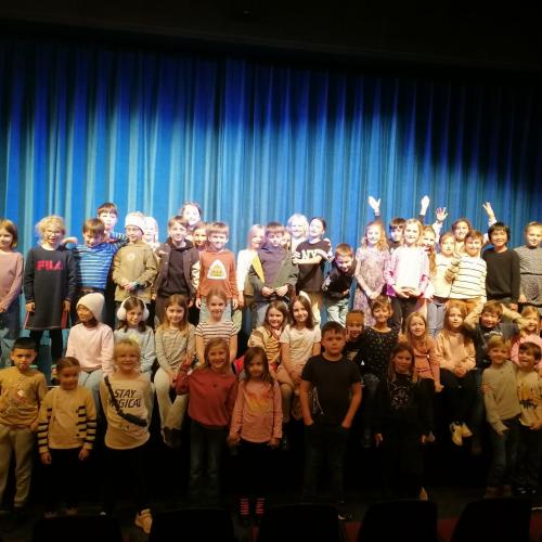 Gruppenfoto auf der Bühne