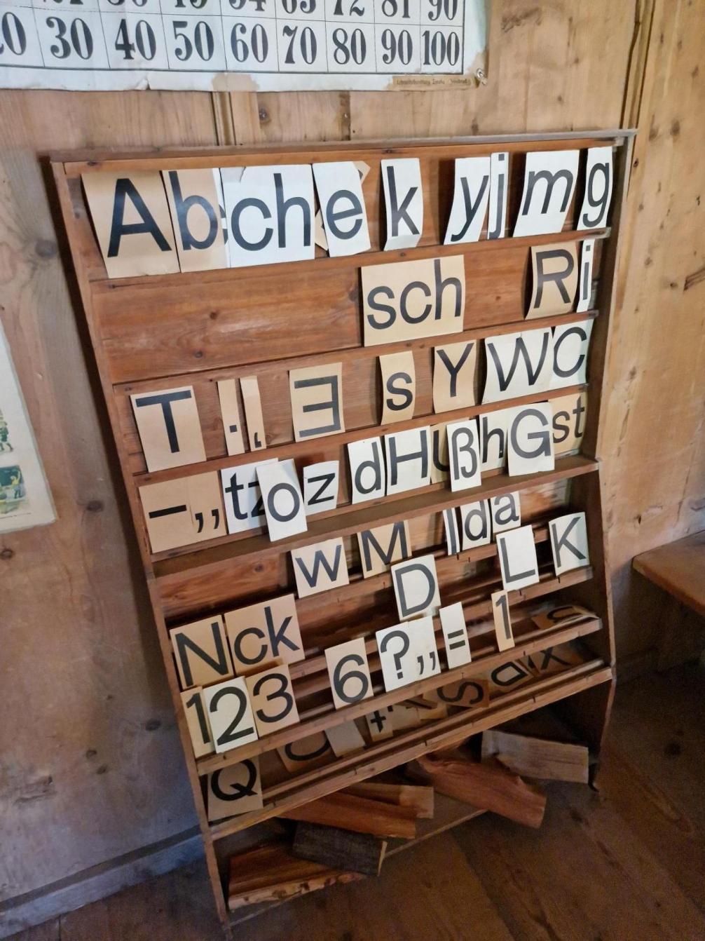 Alte Tafel in der alten Schule