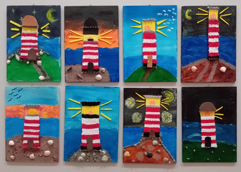 Gewebte Leuchttürme