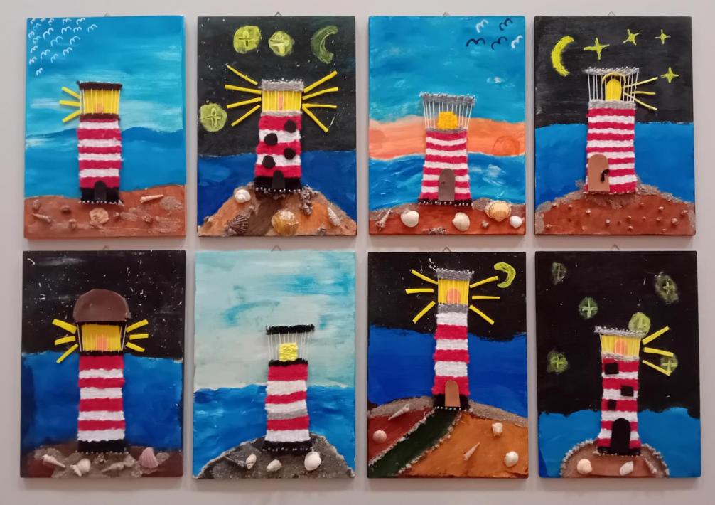 Gewebte Leuchttürme