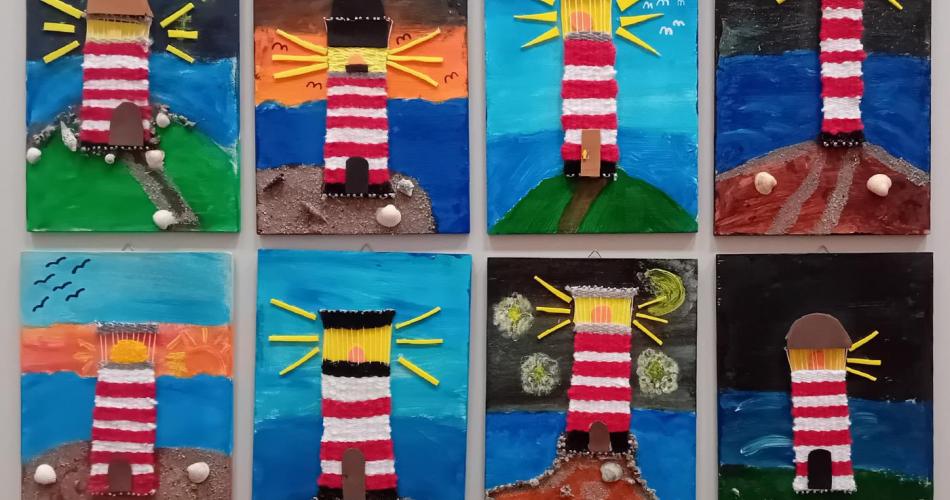 Gewebte Leuchttürme